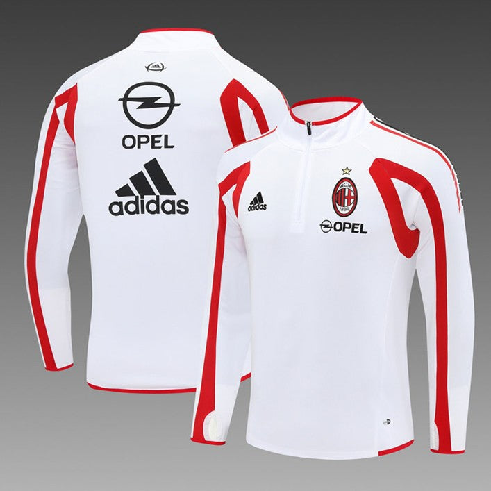 Retro AC Milan 05/06 white zipper training top