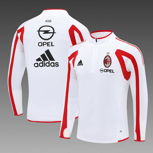 Retro AC Milan 05/06 white zipper training top